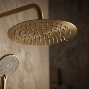 Set de duș fără pipă cu termostat Rea Lungo Gold Brush