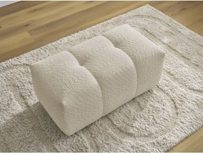 Taburet bej cu tapițerie din țesătură bouclé Roxelane – Bobochic Paris