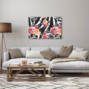 Tablou cu trandafiri înfloriți (90x60 cm)