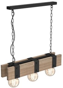 Lustră pe lanț SODER 3xE27/60W/230V