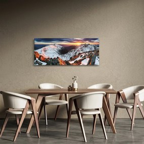Tablou - Panoramă montană de iarnă (120x50 cm)
