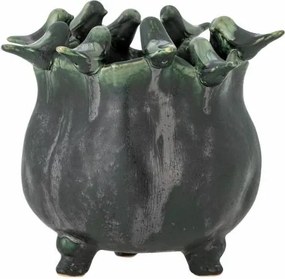 Ghiveci din ceramica verde smarald , D21 x H19,5 cm, „Charlize”
