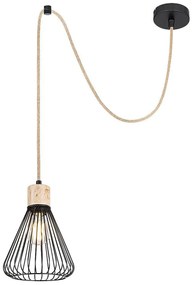 Pendul design industrial Farfalle negru 18cm