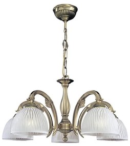 Candelabru clasic design italian din alama, sticla 5650 RA-L. 5650/5