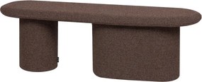 Bancă maro capitonată cu tapițerie din țesătură bouclé Rull – noo.ma