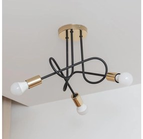 Lustră aplicată OXFORD 3xE27/15W/230V auriu/negru