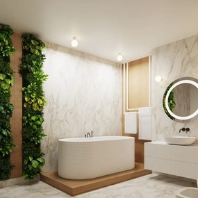 Aplică pentru baie Sollux SL.1707 HALO 1xG9/8W/230V IP44 alb