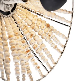 Lampă de perete orientală bej cu mărgele - Moti