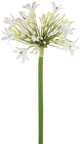 Floare artificiala Alba, Fibre artificiale, Crem Alb, 92 cm