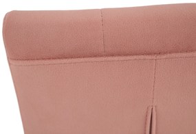 Scaun de masă, ţesătură de catifea roz / crom, SALOMA NEW