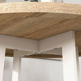HOMCOM Masă rotundă pentru 4 persoane, masă de bucătărie modernă