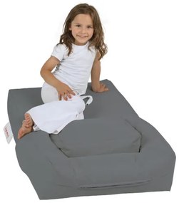 Fotoliu puf cu suport de picioare 65x40 cm gri