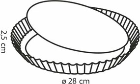 Tescoma DELÍCIA forma cu margina ondulata si cu fund detasabil cu diametrul 28cm,