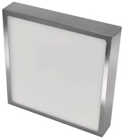 Plafonieră LED/21W/230 3000/3500/4000K 22,5x22,5 cm crom