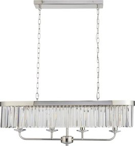Endon 109058 - Lustră suspendată pe lanț, 4 x E14, 6 W, 230 V, crom lucios
