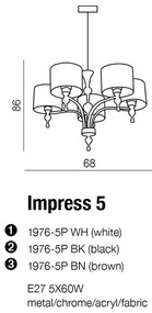 Candelabru design elegant Impress 5 Black