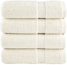 vidaXL Prosoape de duș premium SOLUND 4 buc. crem 70x140 cm 600 gsm