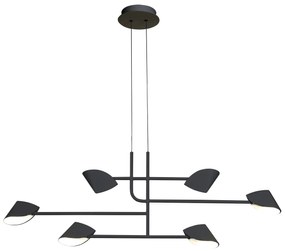 Mantra Capuccina lampă suspendată 6x45 W negru 7579