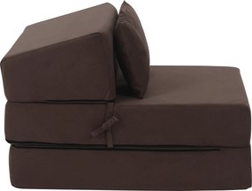 Saltea pliabilă/fotoliu extensibil, 2 in 1, maro Taupe, PELOS