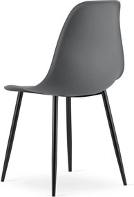 Scaun OSAKA gri inchis cu picioare negre