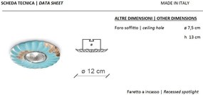Spot incastrabil design retro realizat manual din ceramica PESCARA
