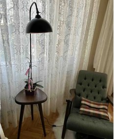 Masuta cu lampadar Decora Homs, negru,Seria lx, 40004