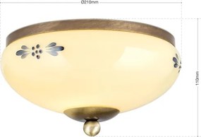 Orion - Plafonieră LANDHAUS 1xE27/60W/230V Ø 21 cm bronz/bej/albastru