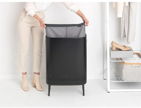 Coș de rufe negru mat din metal 90 l Bo Hi – Brabantia