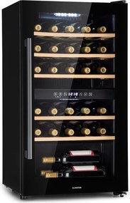 Klarstein Barossa 29 Duo, frigider pentru vin, 29 sticle, 80 litri, 2 zone, buton de control