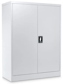 Dulap metalic universal mediu 90 x 40 x 120 cm, încuietoare cilindru, gri deschis - ral 7035