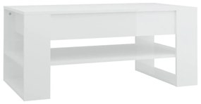 810905 vidaXL Măsuță de cafea, alb extralucios, 102x55x45 cm, lemn prelucrat
