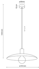 Lustră pe cablu ASTRA 1xE27/15W/230V d. 41 cm cărămidă