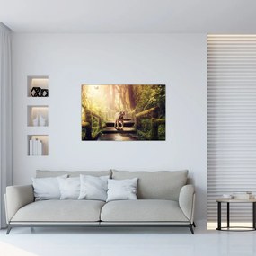 Tablou cu tigrul în djunglă (90x60 cm)