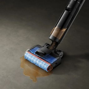 Aspirator vertical si mop Dreame H12 Pro FlexReach HHR44A, 400 W, 18 000 Pa, 50 min, 4 moduri, Curatare umeda pana la 90°C, Autocuratare si autosuscare, Ecran LED, Negru