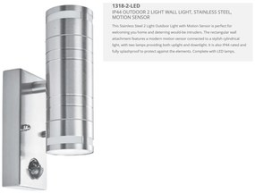Aplica exterior cu senzor de miscare Up and Down 1318-2-LED SRT