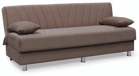Canapea VALERIA extensibila, 3 locuri, cu arcuri si lada depozitare, cappuccino, 190x82x83 cm