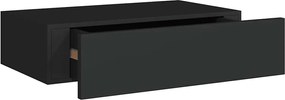 vidaXL Dulap de perete cu sertare, negru, 40x23,5x10 cm, MDF
