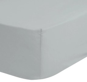 Cearșaf elastic din bumbac Good Morning, 180 x 200 cm, gri