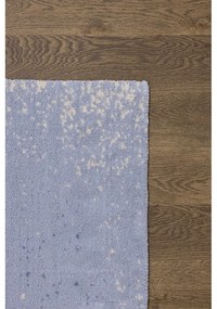 Covor albastru deschis din lână 133x180 cm Folds – Agnella