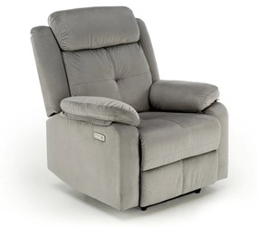 Fotoliu recliner Loris stofa gri H105 cm