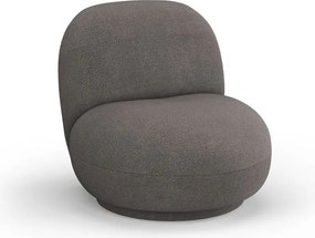 Fotoliu gri cu tapițerie din stofă bouclé Chuck – Micadoni Home