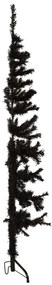 Jumatate brad de Craciun subtire cu suport, negru, 120 cm 1, Negru, 120 cm