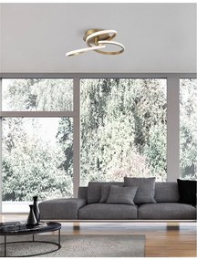 Lustra aplicata LED design modern Fusion, auriu