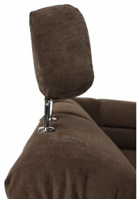 Colţar, piele ecologică maro/material textil maro, SANTIAGO U MARE