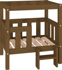 vidaXL Pat pentru câini, maro miere, 65,5x50,5x70 cm, lemn masiv de pin