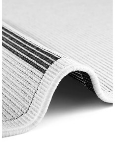 Covor tip traversă pentru interior și exterior alb-negru 80x250 cm Duet Bowen – NORTHRUGS