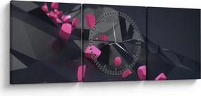 Tablou 3D abstracție (cu ceas) (90x30 cm)