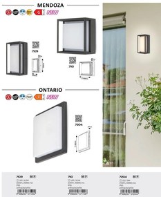 Aplica LED de perete pentru iluminat exterior IP65 Mendoza antracit, alb