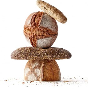 Set recipiente dospire paine Lekue 1010175, 3 piese, 9,3 x 9,3 x 17 cm, -20/+80 °C, Maro