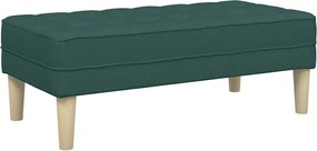 vidaXL bancă cu pernă Verde închis 113 x 57 x 39 cm țesătură